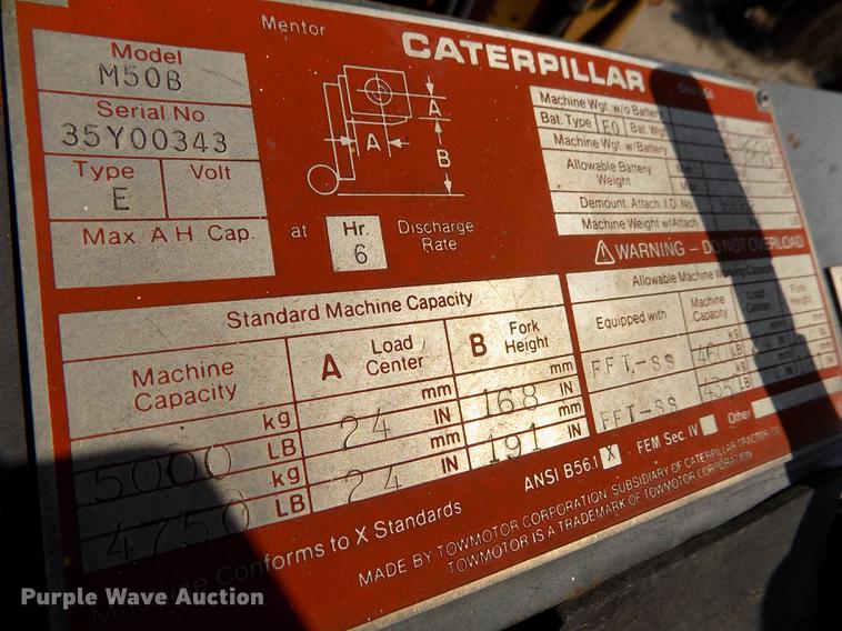 image for item DB9151 Caterpillar M50B forklift