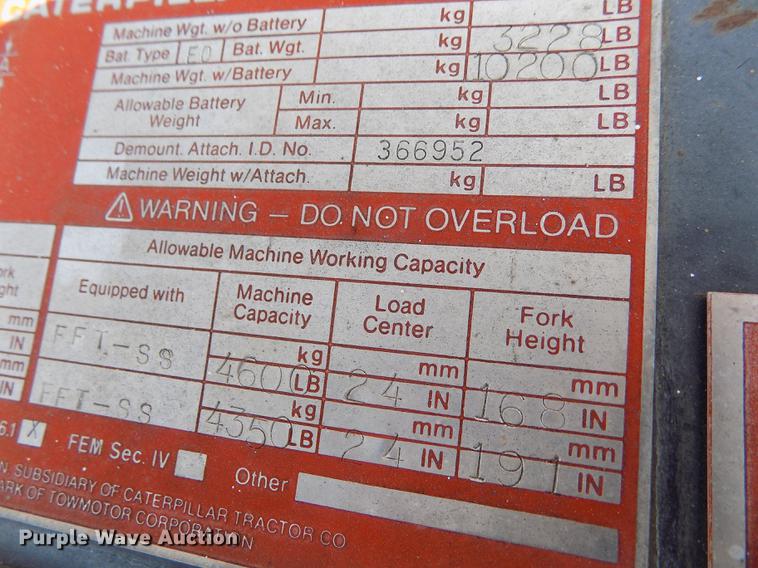 image for item DB9151 Caterpillar M50B forklift
