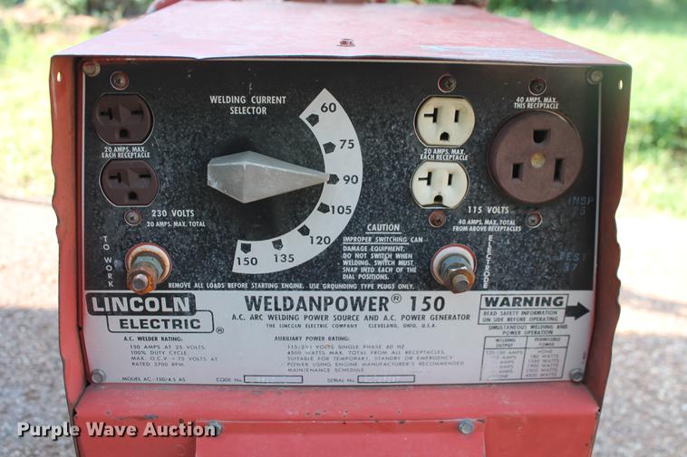 image for item DD5307 Lincoln Weldanpower 150 welder/generator