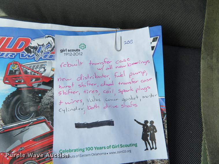 image for item DE6339 1973 Ford Bronco SUV