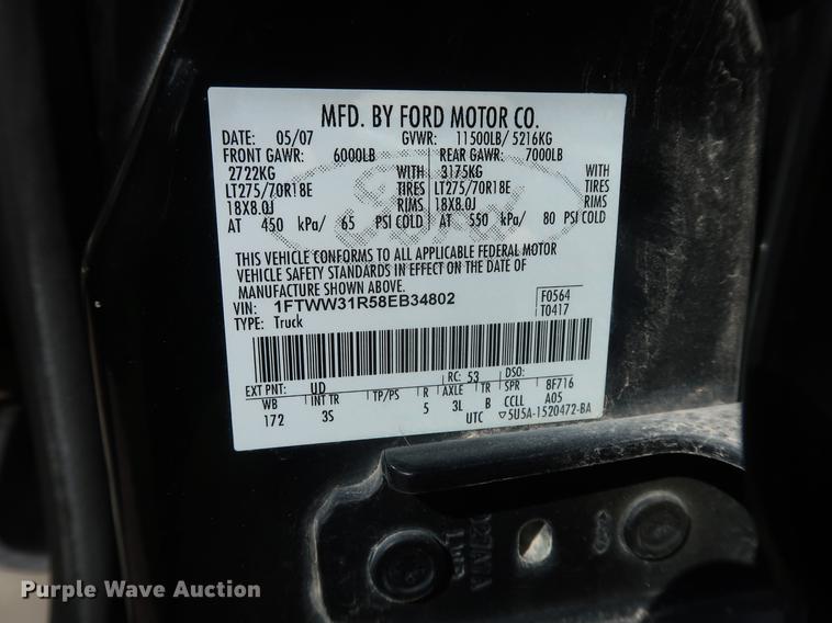image for item DF2333 2008 Ford F350 Super Duty Crew Cab pickup truck