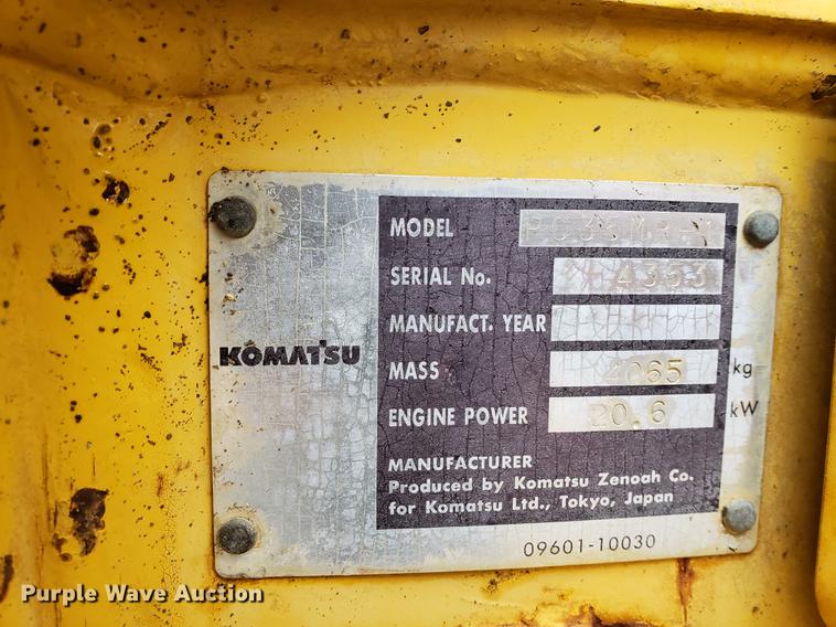 image for item DF2406 2003 Komatsu PC35MR mini excavator