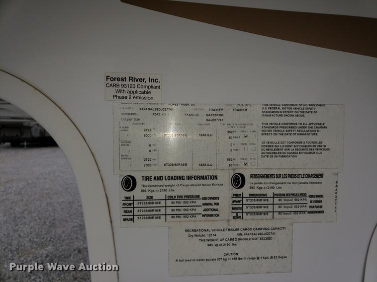 image for item DF2415 2013 Forest River Sandpiper camper