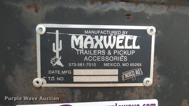 image for item DM9893 2004 Maxwell flatbed