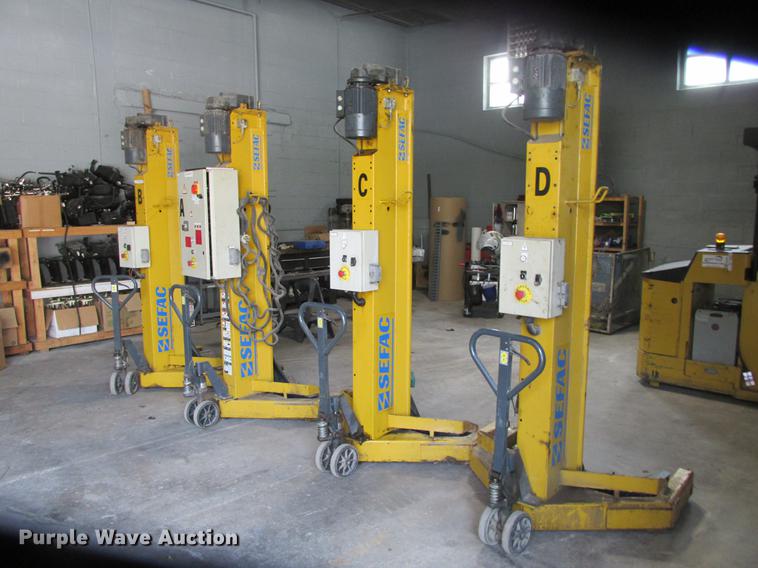image for item DX9449 2002 Sefac 1200M65 auto column lift
