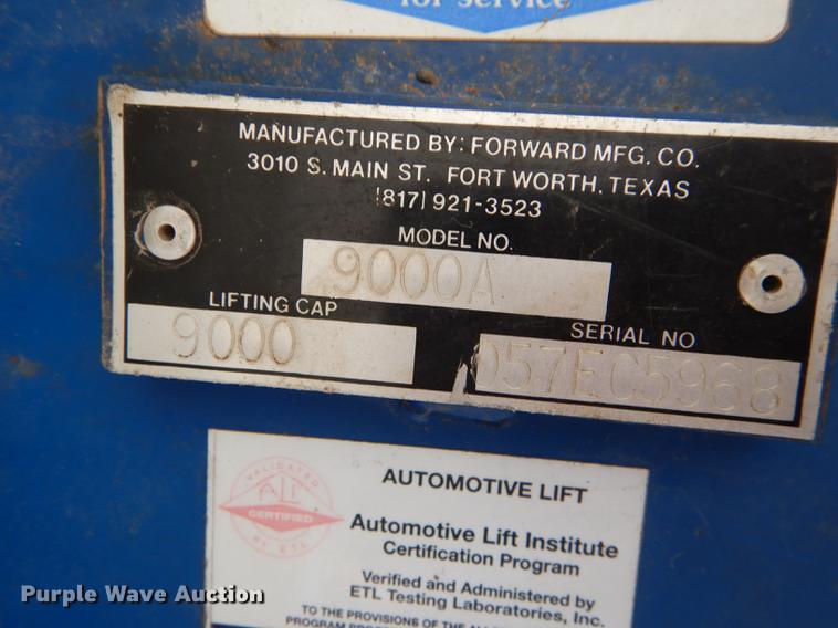 image for item EM9602 Forward 9000A automotive lift