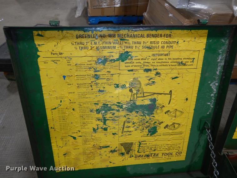 image for item EM9615 (2) sets Greenlee mechanical benders