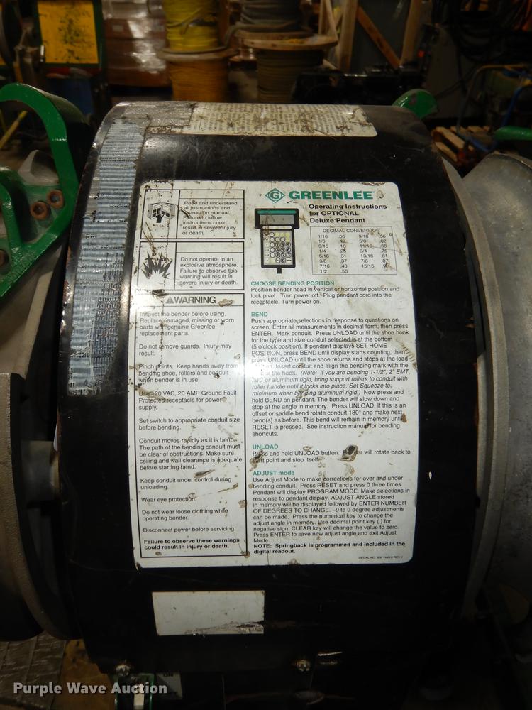 image for item EM9621 Greenlee 855 Smart quad bender