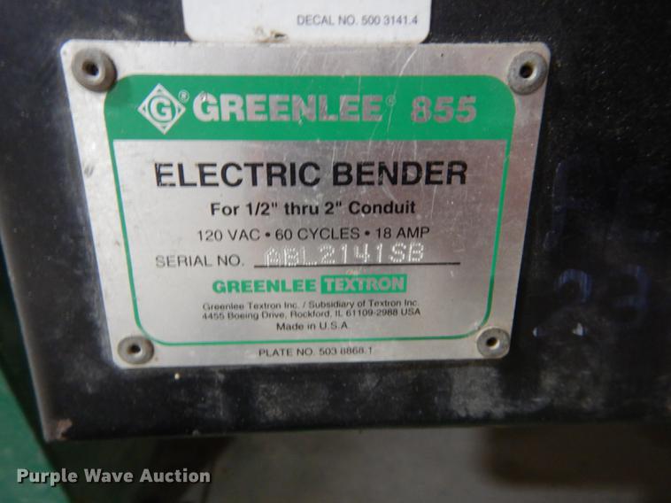 image for item EM9621 Greenlee 855 Smart quad bender