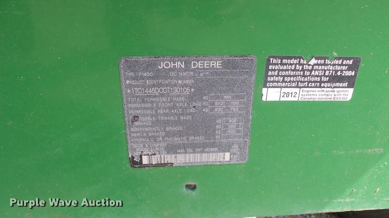 image for item ES9261 John Deere 1445 Series II lawn mower