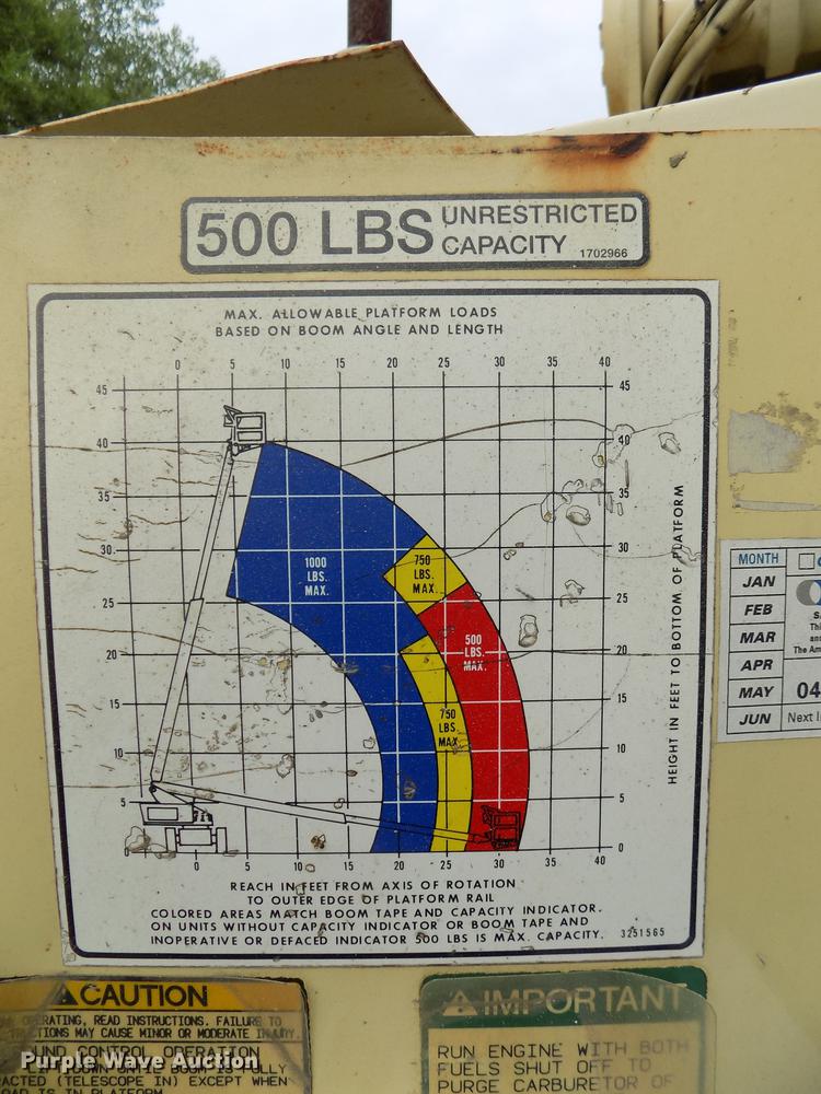 image for item DB8641 1999 JLG 40H boom lift