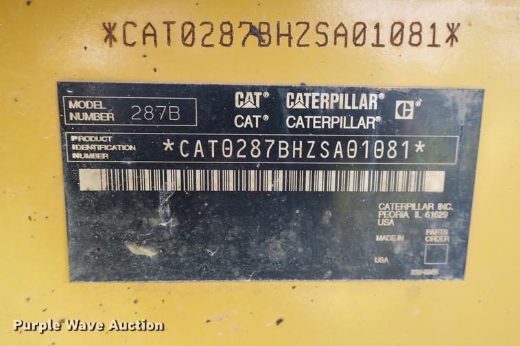 image for item DE3789 2005 Caterpillar 287B skid steer