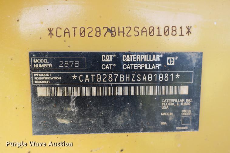 image for item DE3789 2005 Caterpillar 287B skid steer