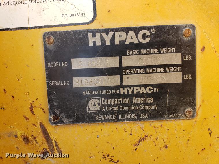 image for item DF2393 Hypac 850B single drum roller