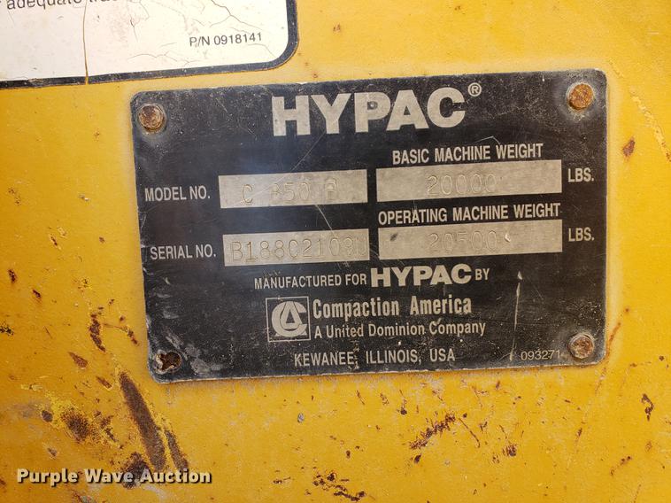 image for item DF2393 Hypac 850B single drum roller