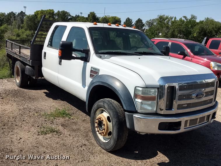 image for item ER9048 2008 Ford F550 Super Duty Crew Cab flatbed truck