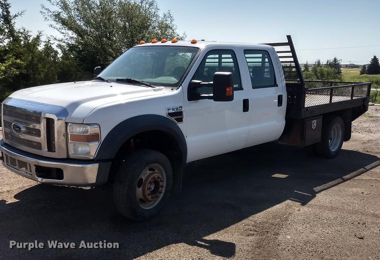 image for item ER9048 2008 Ford F550 Super Duty Crew Cab flatbed truck
