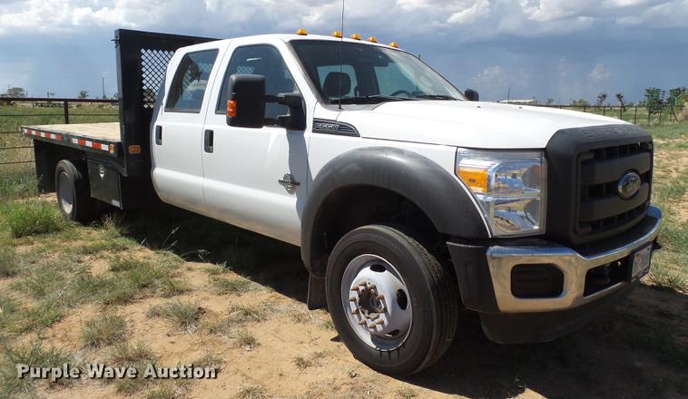 image for item FB9500 2012 Ford F550 Super Duty Crew Cab flatbed truck