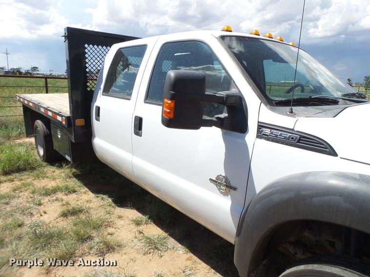 image for item FB9500 2012 Ford F550 Super Duty Crew Cab flatbed truck