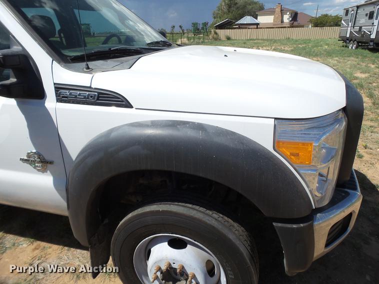 image for item FB9500 2012 Ford F550 Super Duty Crew Cab flatbed truck