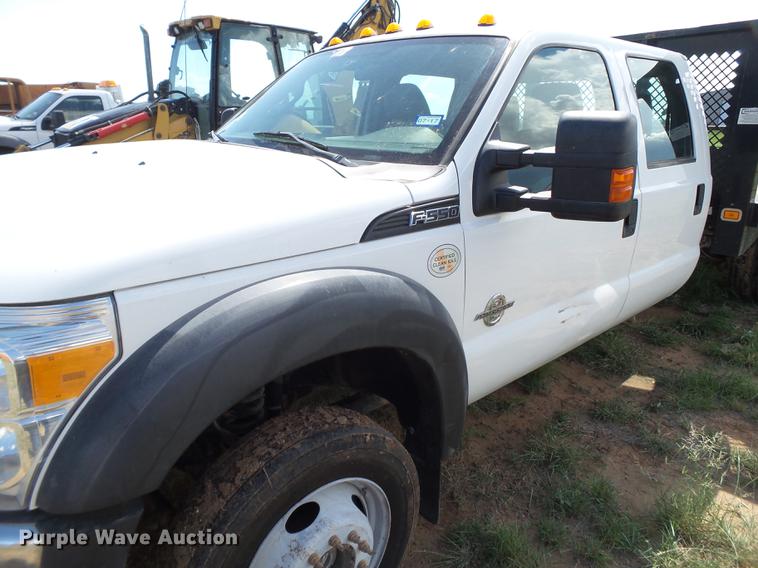 image for item FB9500 2012 Ford F550 Super Duty Crew Cab flatbed truck