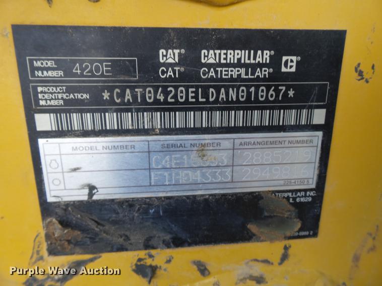 image for item FB9501 2011 Caterpillar 420E IT backhoe