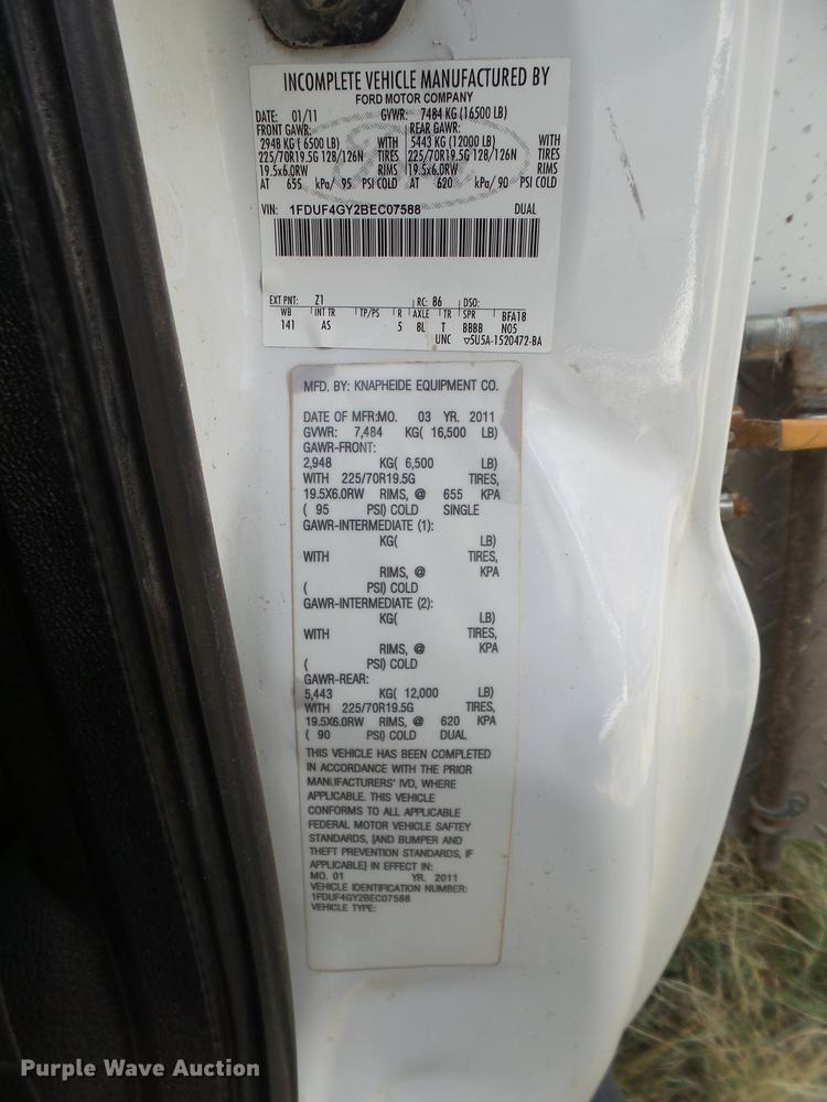 image for item FB9502 2011 Ford F450 Super Duty service truck