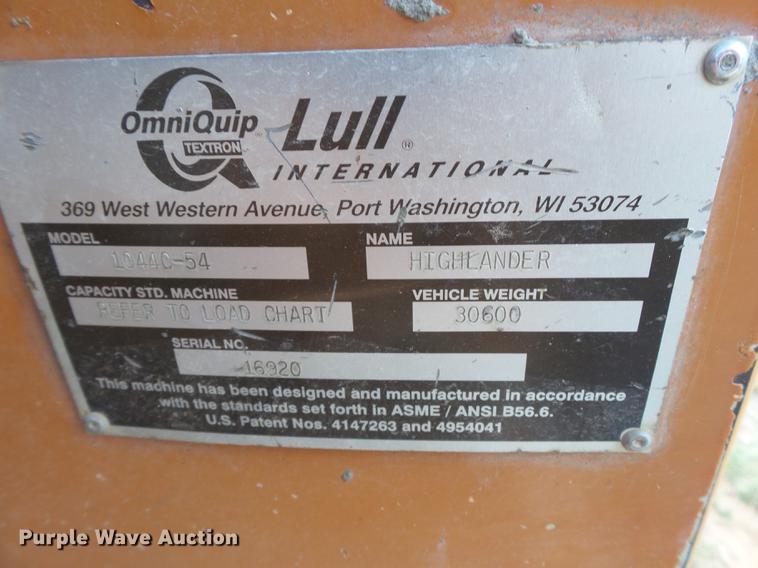 image for item FB9503 2002 Lull 1044C-54 telehandler