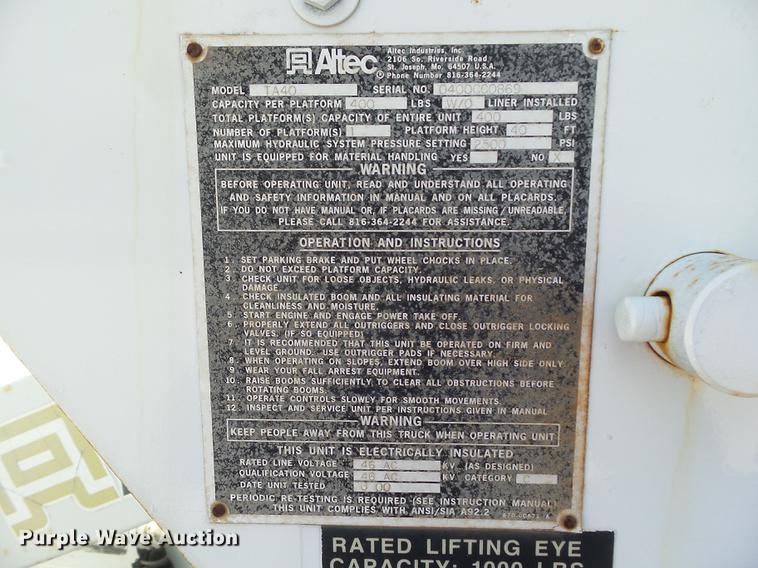 image for item L5693 2000 Freightliner FL70 bucket truck