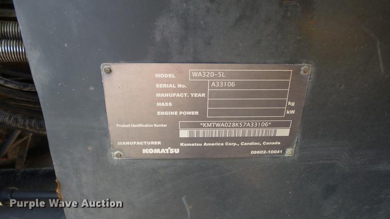 image for item DC1284 2007 Komatsu WA320-5L wheel loader