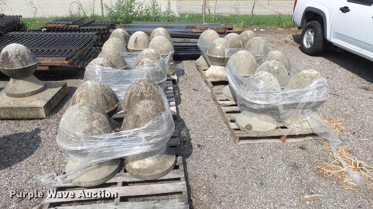 image for item EF9239 Approx. 29 concrete fence toppers