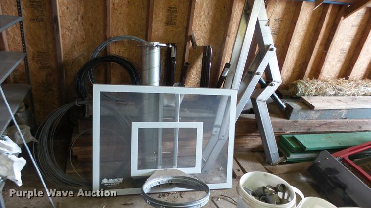 image for item ER9608 Stainless steel aquatic basketball backboard and support