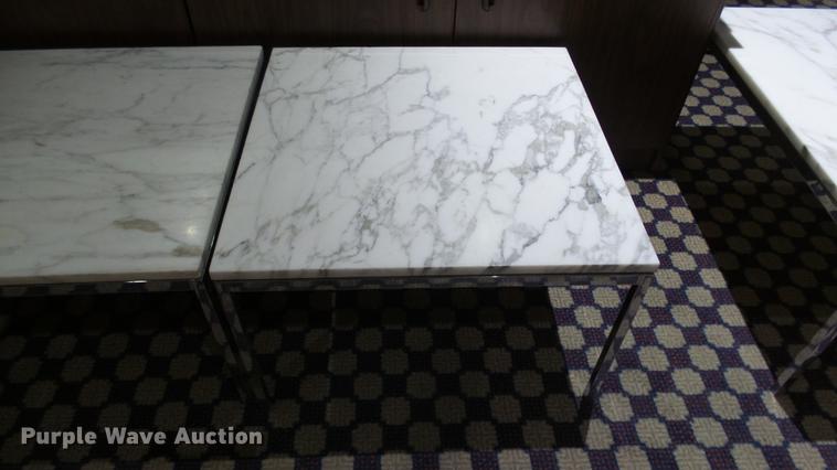 image for item EF9085 (9) marble top coffee and end tables