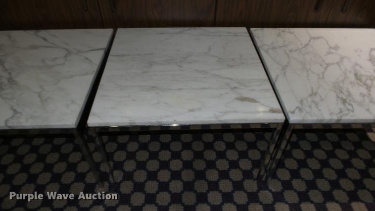 image for item EF9085 (9) marble top coffee and end tables