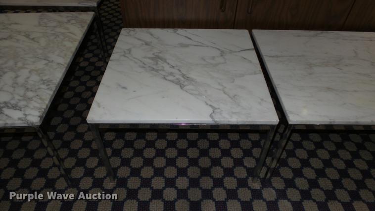 image for item EF9085 (9) marble top coffee and end tables