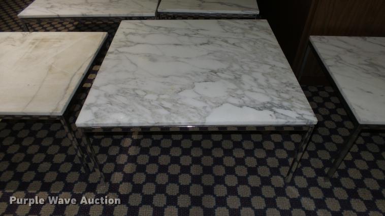 image for item EF9085 (9) marble top coffee and end tables