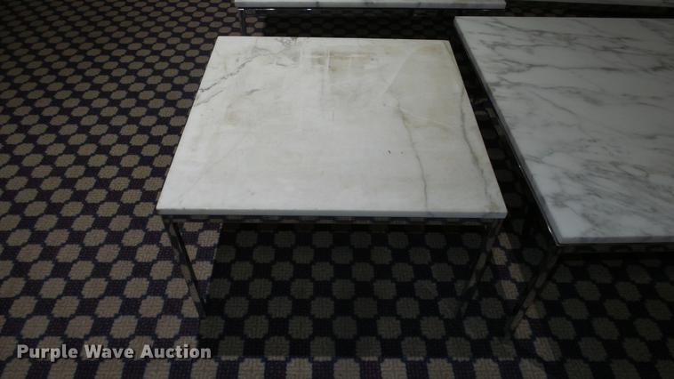 image for item EF9085 (9) marble top coffee and end tables