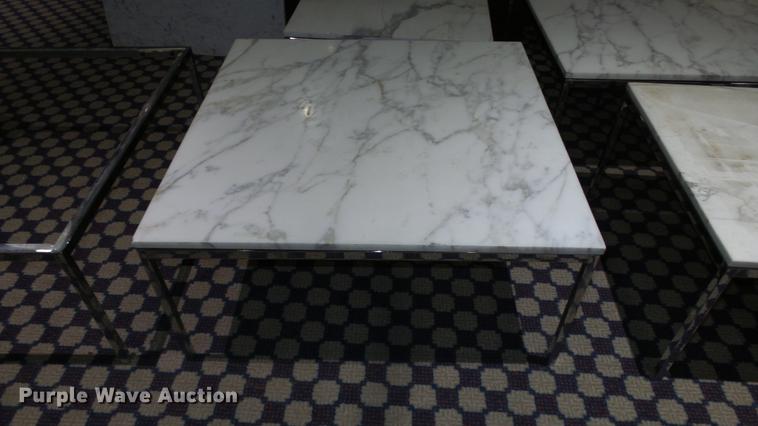 image for item EF9085 (9) marble top coffee and end tables