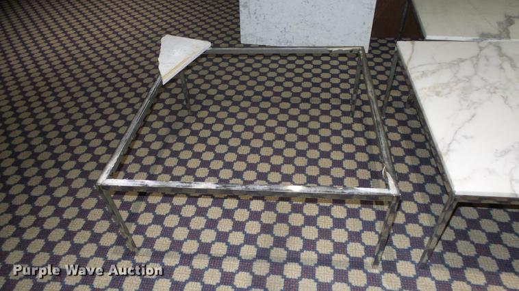 image for item EF9085 (9) marble top coffee and end tables