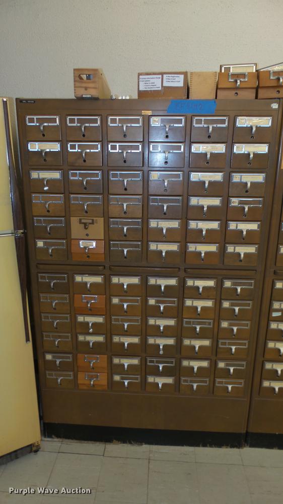 image for item EF9142 (4) wood card file cabinets