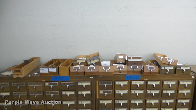 image for item EF9142 (4) wood card file cabinets