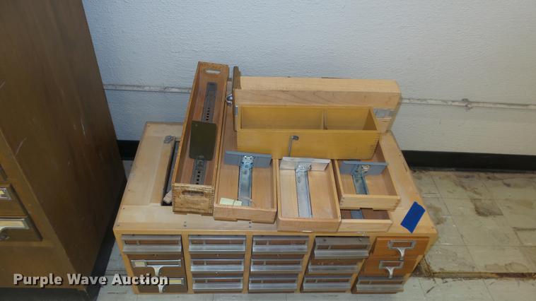 image for item EF9142 (4) wood card file cabinets