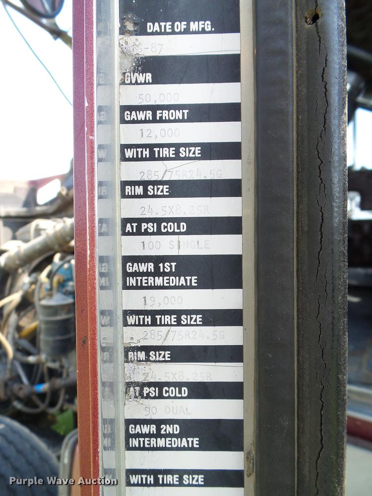 image for item DD5829 1987 Kenworth T600A semi truck