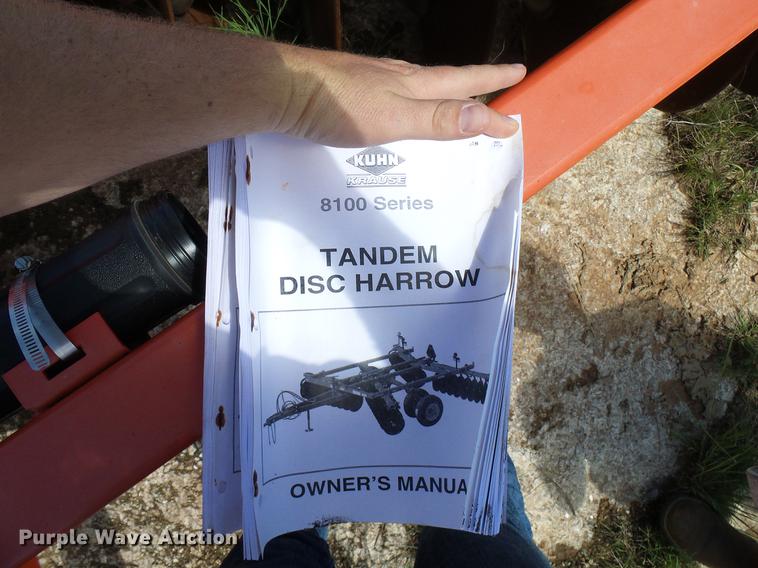 image for item DD5927 2013 Kuhn-krause 8100 tandem disk