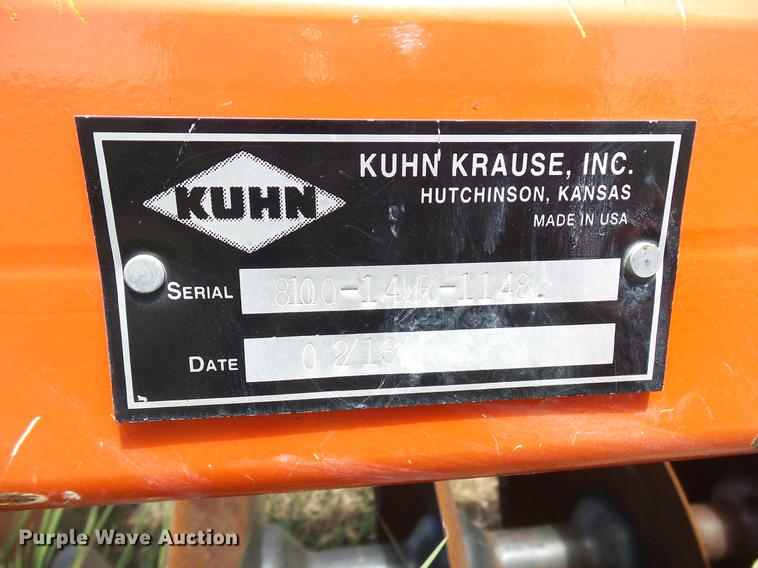 image for item DD5927 2013 Kuhn-krause 8100 tandem disk