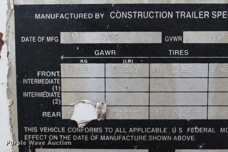 image for item BE9314 2004 CTS end dump trailer