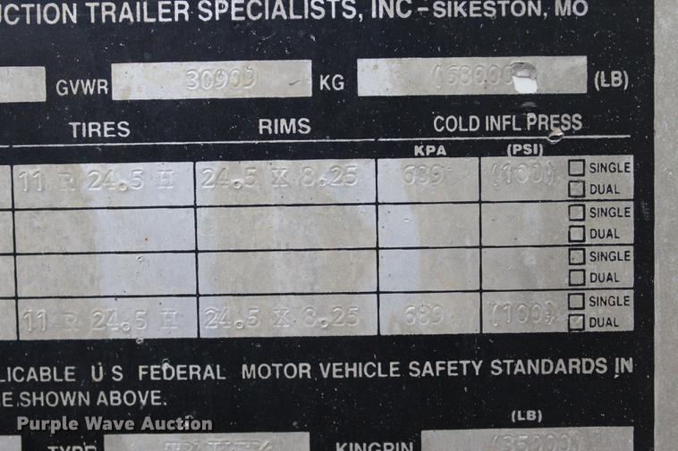 image for item BE9314 2004 CTS end dump trailer