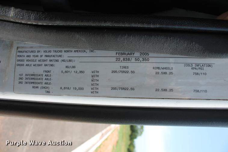 image for item DD5264 2005 Volvo VN semi truck