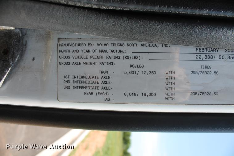 image for item DD5264 2005 Volvo VN semi truck