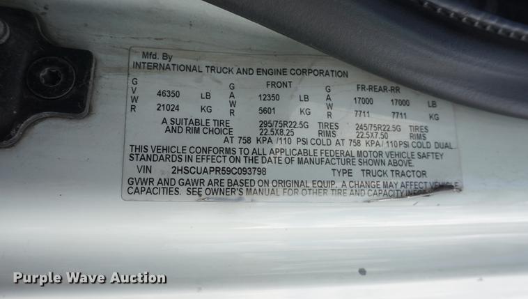 image for item DD7909 2009 International ProStar Premium semi truck